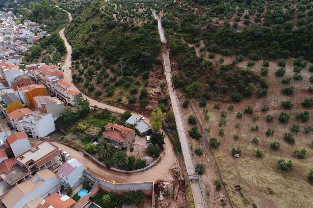Construirán una escollera hormigonada en Beas de Segura tras el temporal para proteger a la población
