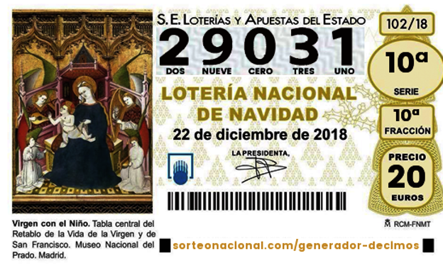 El 29031, quinto premio del sorteo de la Lotería de Navidad cae en Almería, Jaén, Granada, Barcelona, Lleida y Madrid