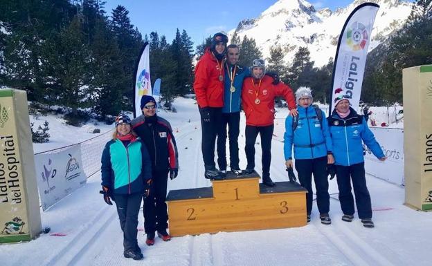 Jorge Otalecu, campeón de España de esquí nórdico en Benasque