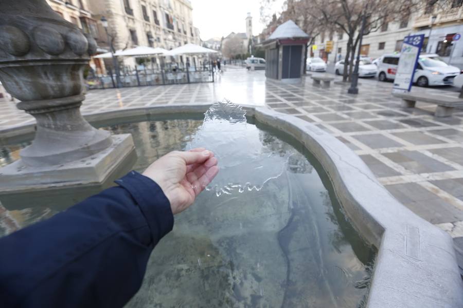 Cero grados y fuentes congeladas en Granada