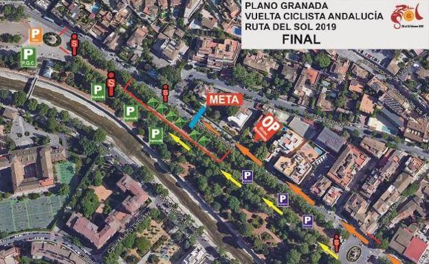 Estas son las calles que se cortarán al tráfico el sábado por la Vuelta Ciclista en Granada