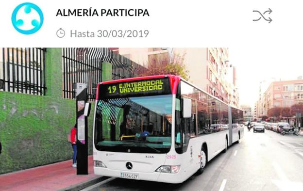 El Ayuntamiento inicia una encuesta de satisfacción sobre la nueva línea de autobús directa a la UAL