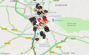 Un herido leve tras una colisión por alcance en la Circunvalación de Granada