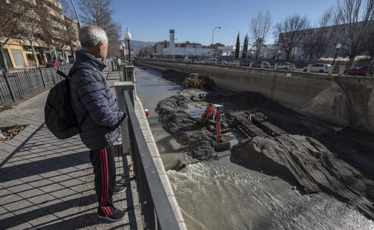 El antes y el después tras la limpieza del río Genil