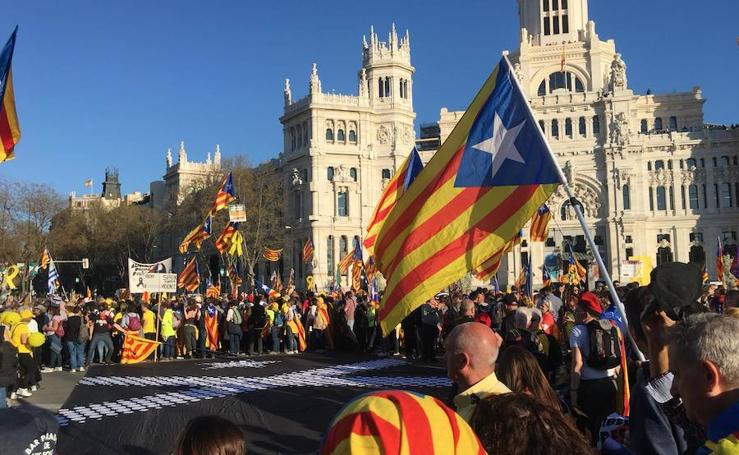 La marcha independentista en Madrid, en imágenes