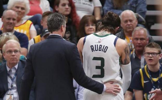 Ricky Rubio se lesiona a las puertas de los playoffs