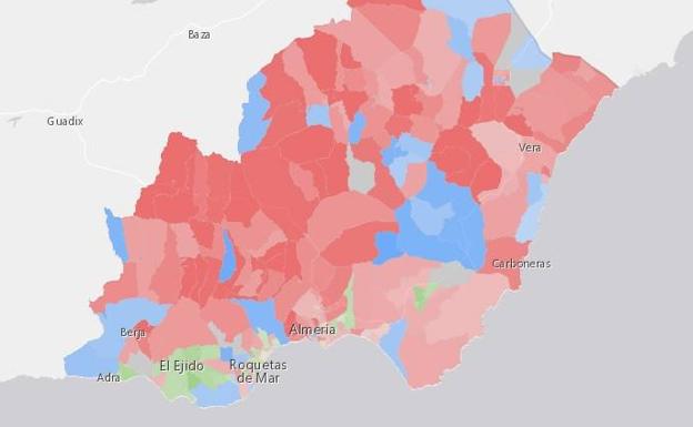 Así votaron los almerienses este domingo por secciones electorales