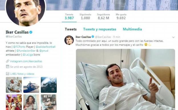 Casillas pasa su primera noche en el hospital estable y rodeado de su familia