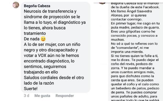 Denuncian amenazas de violación de un teniente coronel y marido de una candidata de VOX a una mujer