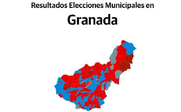 El bipartidismo se mantiene en 60 municipios de Granada, en 23 no gana y Vox entra en 21