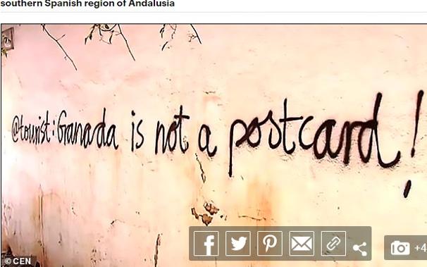 Las pintadas contra los turistas del Albaicín llegan hasta la prensa inglesa