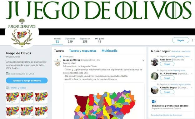 La 'guerra' en Twitter llega a los municipios de Jaén con 'Juego de Olivos'