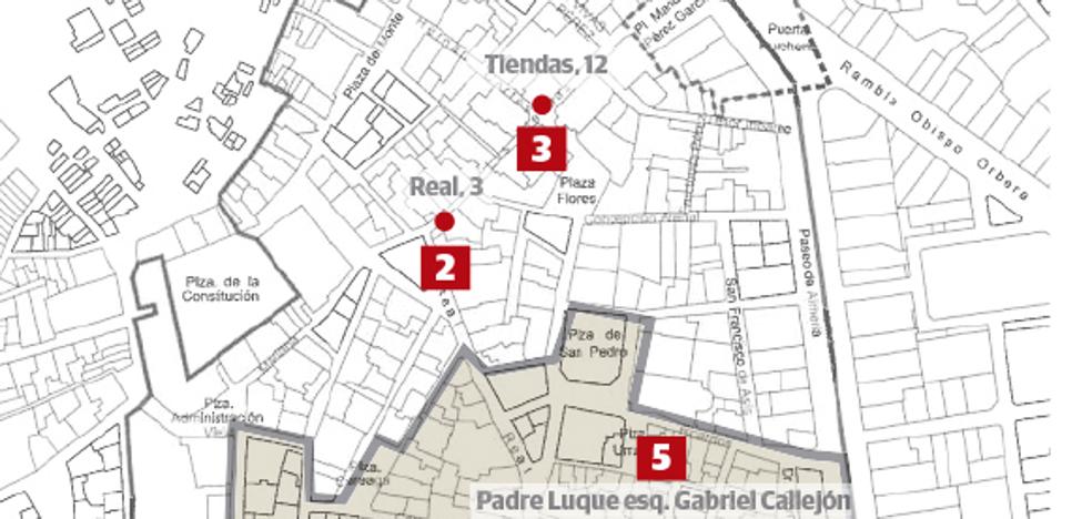 El nivel de ruido en fin de semana en algunas calles del centro de Almería supera en un 60% lo permitido