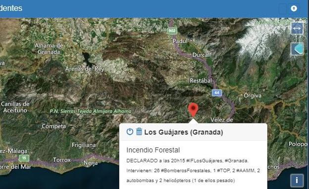 Controlado el incendio declarado en Los Guájares