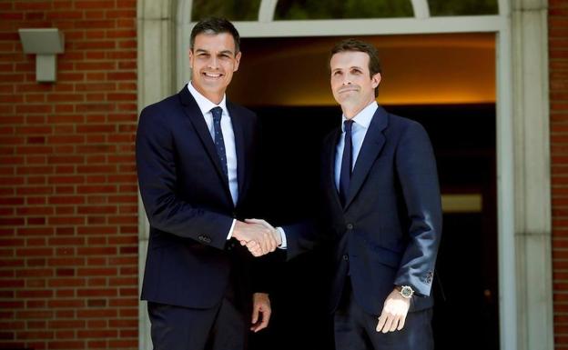 Sánchez y Casado se reúnen de nuevo en la Moncloa