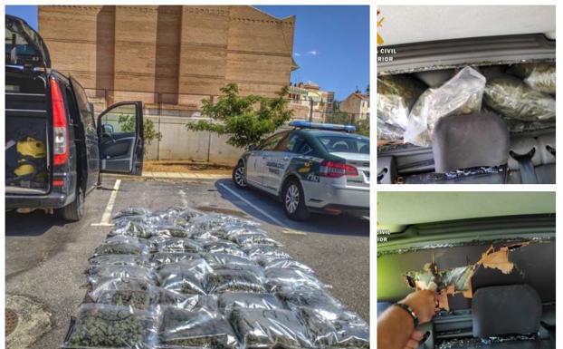 'Cazan' a un narco en la A-92 en Huétor Santillán con 36 kilos de marihuana en la furgoneta