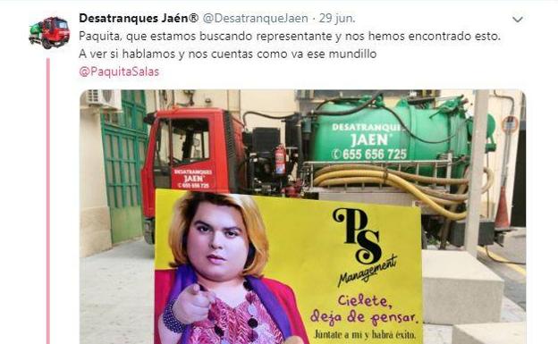 La curiosa conversación entre Paquita Salas y Desatranques Jaén