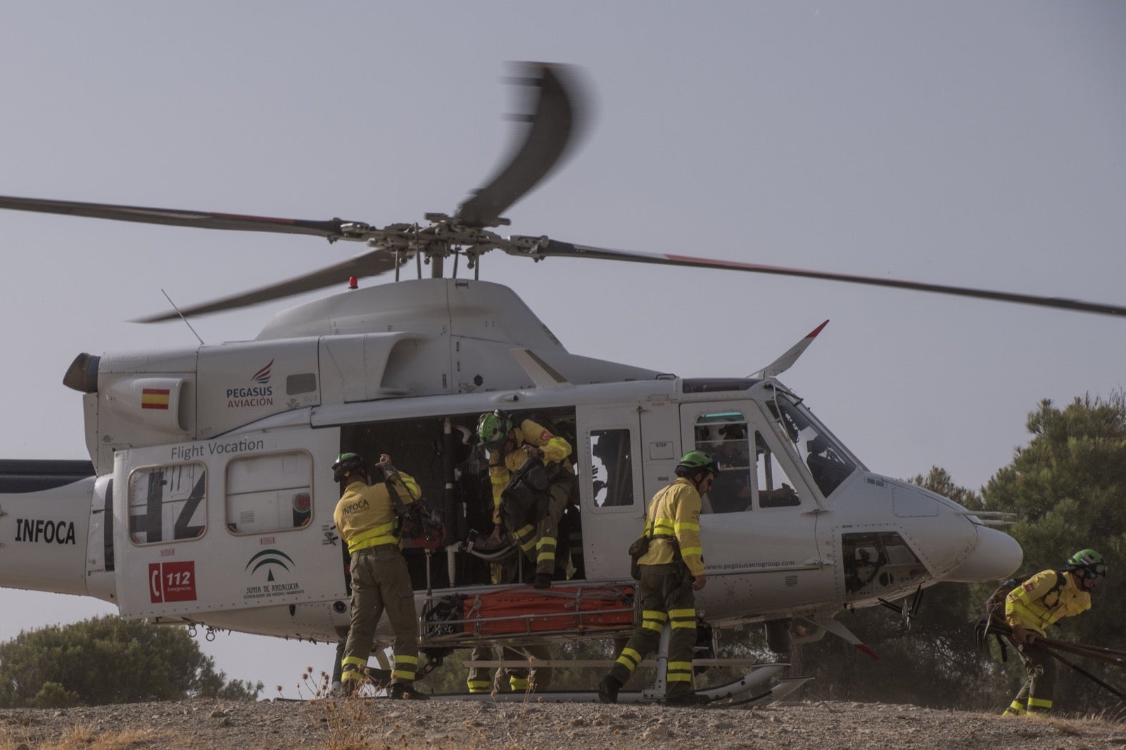 Así ha sido el incendio forestal junto al Sacromonte