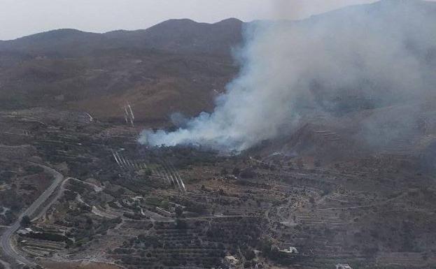 Estabilizado el incendio del paraje forestal La Ventaja de Canjáyar