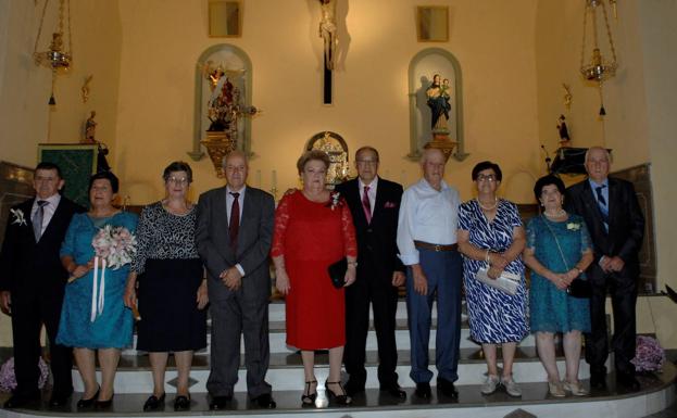 Cinco matrimonios de Mecina Bombarón celebran sus bodas de oro y son homenajeados