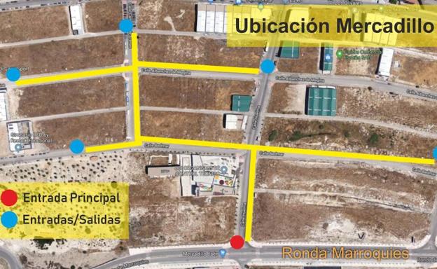 La ubicación alternativa para el mercadillo será en el polígono de los Olivares