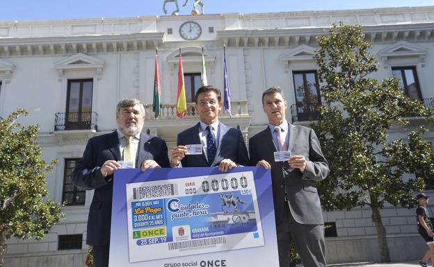 El reloj del Ayuntamiento de Granada, imagen del cupón del 25 de septiembre