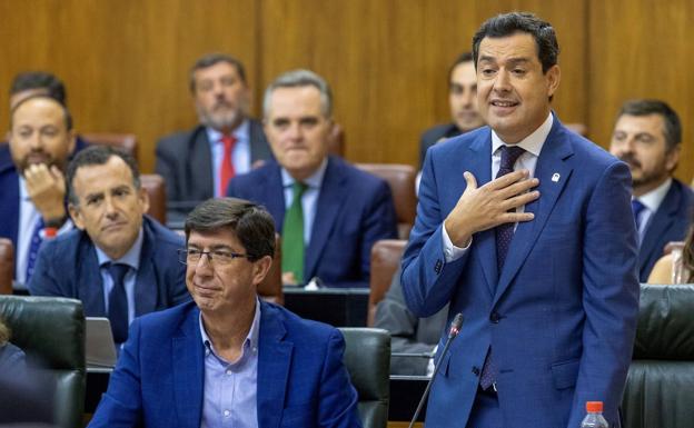 Moreno reivindica la estabilidad del «modelo andaluz» y Cs garantiza que la Junta no quedará «en pausa» por el 10N