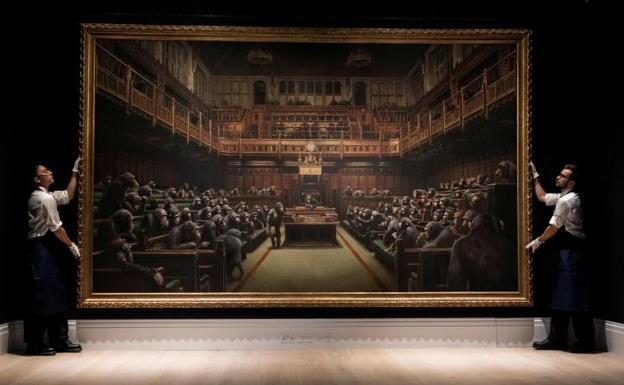 Banksy hace caja con los primates de Westminster