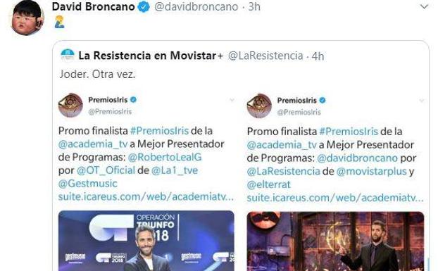 David Broncano, nominado a 'Mejor presentador de programas' en los Premios Iris