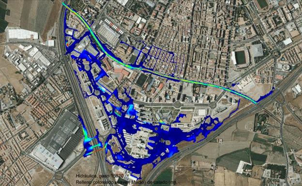 El Centro y el PTS son las zonas más expuestas a una inundación en caso de gota fría