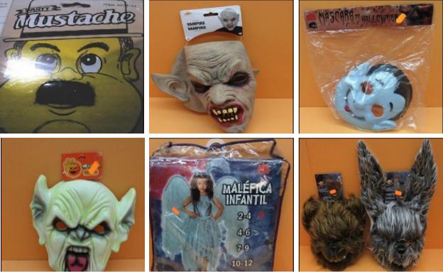 Los 42 disfraces de Halloween que han sido retirados por riesgos para la salud