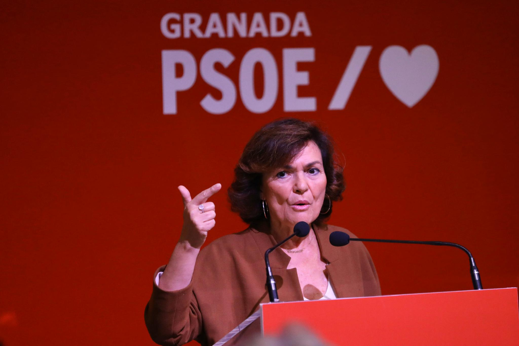 Carmen Calvo augura una gran victoria del PSOE gracias al voto femenino