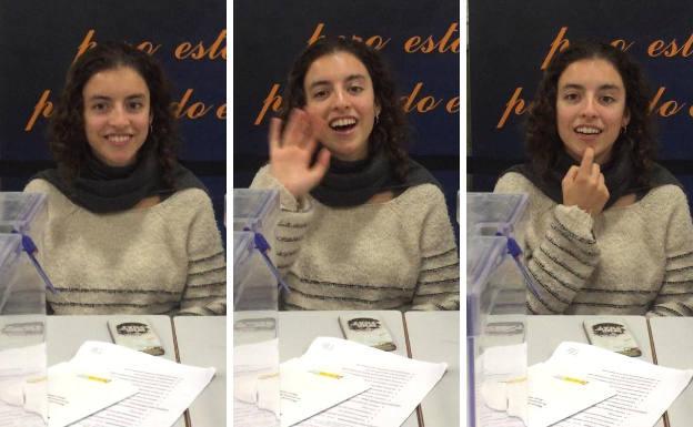 La mesa más sonriente de Granada: «Hola, soy Cristina, soy sorda y soy la presidenta»