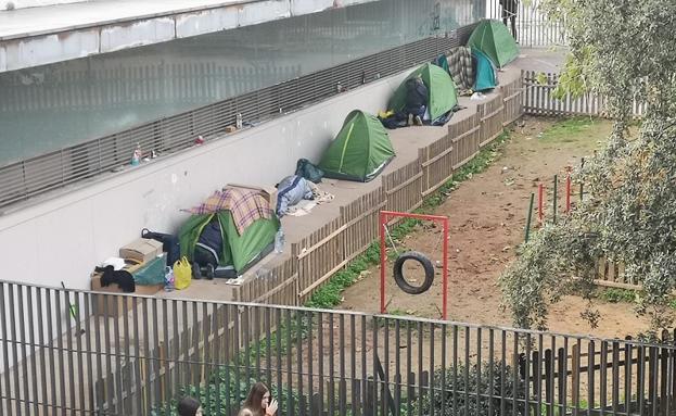Nuevo campamento de indigentes en San Jerónimo