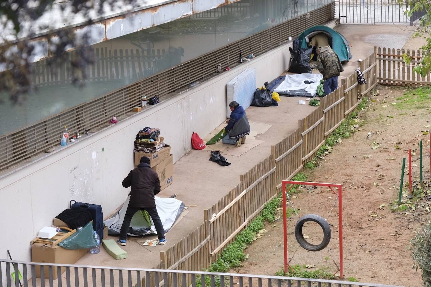 Así ha sido el desalojo en el parque de San Jerónimo