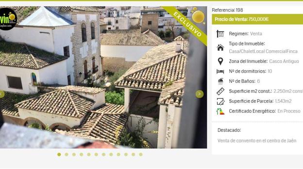 «A punto» de cerrar la compra del convento de Santa Úrsula, en Jaén