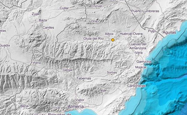 Registrado un terremoto de magnitud 2,6 con epicentro en Arboleas