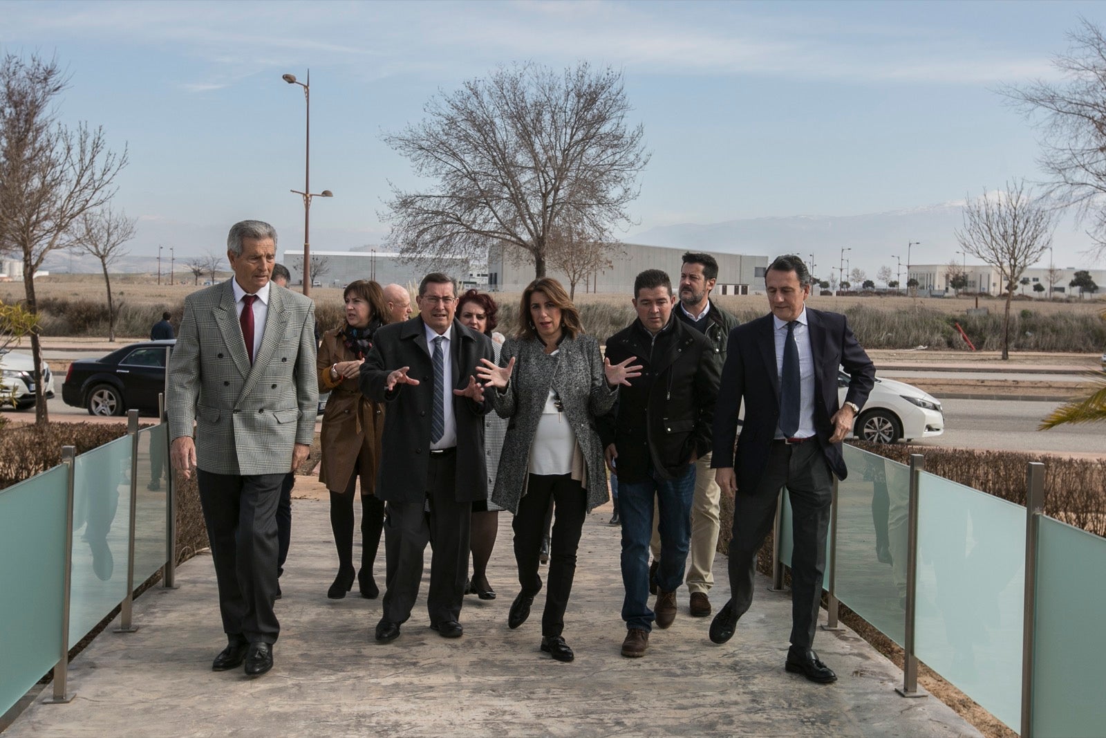 Así ha sido la visita de Susana Díaz al polígono industrial de Escúzar