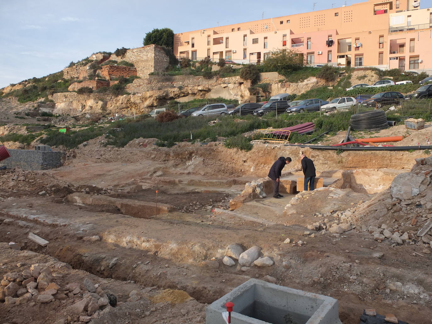 Así están las obras en el entorno de la Alcazaba