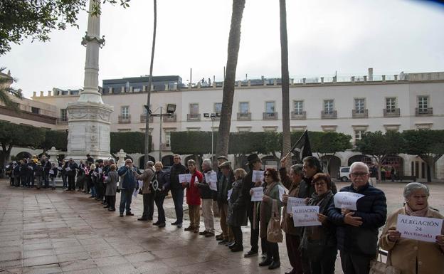 Acuden a la Fiscalía con la intención de paralizar el traslado de ficus de la Plaza Vieja