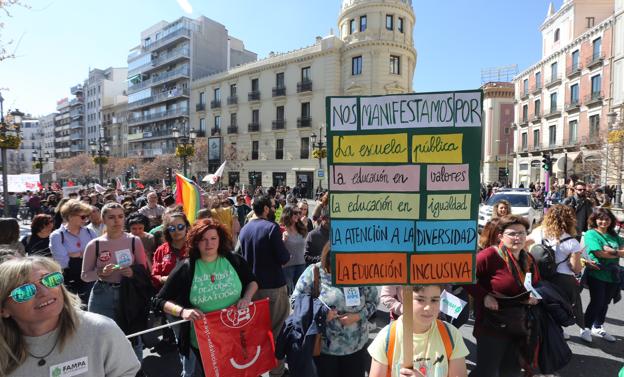 Granada ruge en defensa de la enseñanza pública