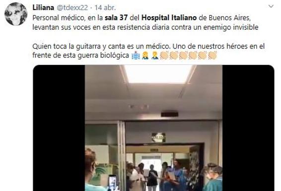 El vídeo del 'Resistiré' de un hospital de Granada se hace viral en Latinoamérica creyendo que se grabó en Argentina