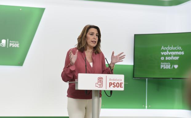 Susana Díaz pide que la Junta reparta mascarillas a través de la tarjeta sanitaria a todos los andaluces