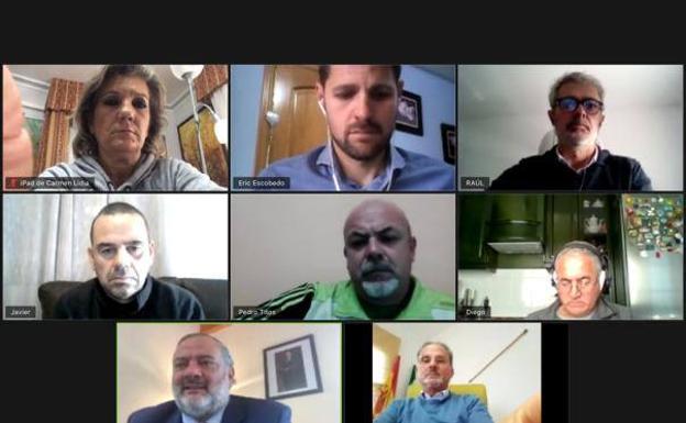 El presidente popular, Pablo García, mantiene una reunión telemática con los alcaldes de los municipios de La Alpujarra y el Valle de Lecrín gobernados por el PP