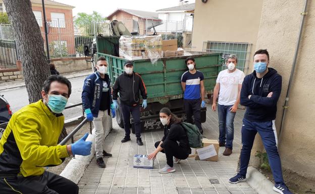 Coordinación para repartir 15 toneladas de alimentos