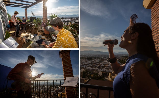 Balcones Unidos: El espectacular concierto de cinco músicos sobre el horizonte de Granada