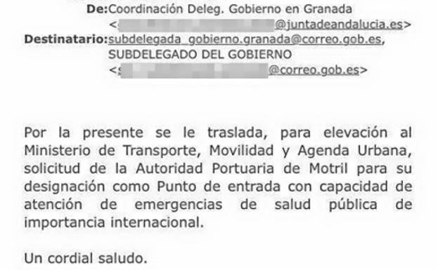 Las 24 horas en las que el puerto de Motril salió del orden del día por un papel