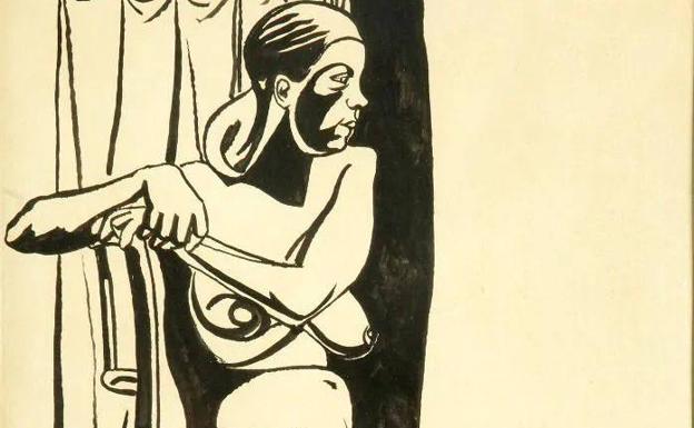 Salen a la venta dos desnudos en tinta de Rafael Zabaleta
