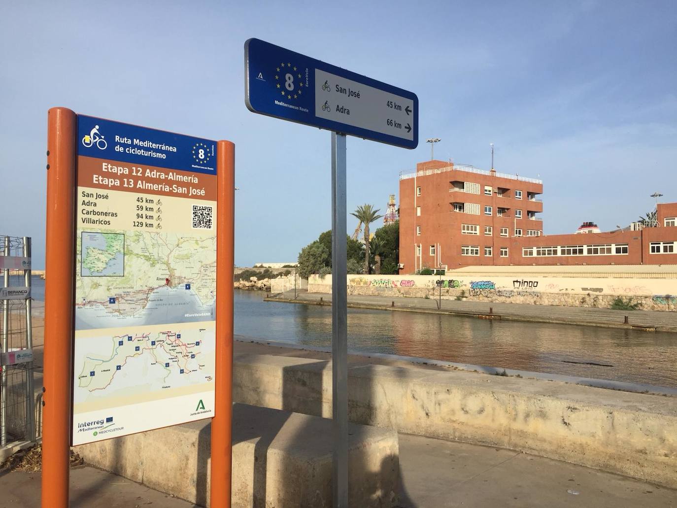 Señalizado un nuevo tramo de casi 100 kilómetros de la ruta EuroVelo 8 en Almería
