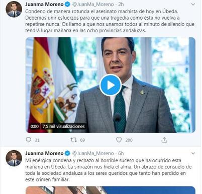 El presidente de la Junta habla de un «crimen familiar» y se arma la polémica en Twitter